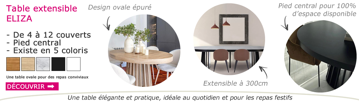 Table ovale extensible Eliza
